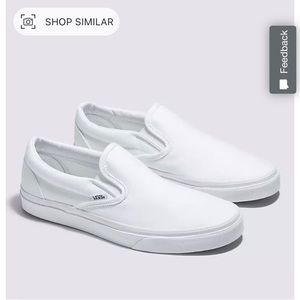 **NIB** Classic White Vans Slip-Ons